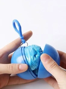 1入組PS極簡風格藍色的便攜一次性雨披夾克適用於戶外 - 藍色 - 查看 1