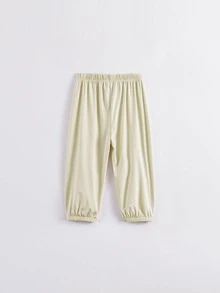 MARC&JANIE Toddler Boys Solid Elastic Waist Trousers - Khaki - View 7