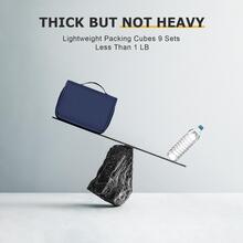 Packing Cubes For Suitcases 9 Set, Travel Organizer Luggage Cubes Travel Packing Bags With Clothes Bags Shoes Bags Travel Case,Gifts For People That Travel - Màu xanh hải quân - Xem 4