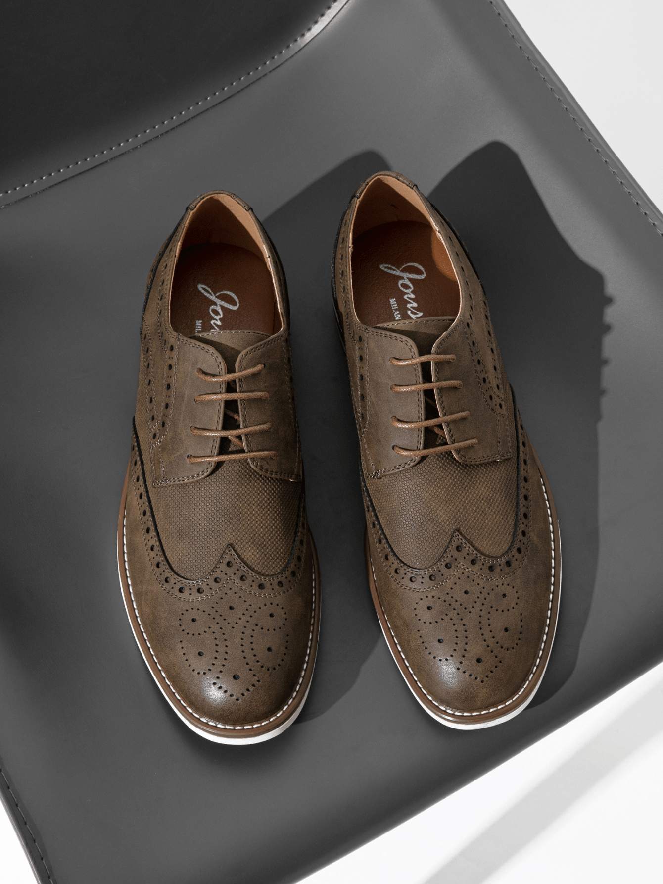 SHOESMALL Vostey Mens Dress Shoes Wingtip Brogue Oxford Shoes for Men