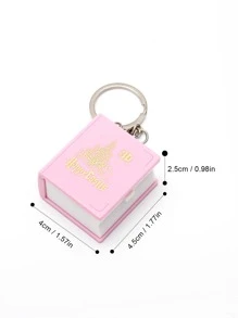 1pc Random 3d Folding Mini Book Keychain Puzzle Decompression Creative Key Holder - Multicolor - View 4