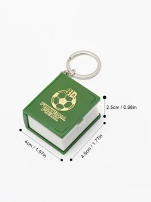 1入組隨機圖案3D可折疊書迷你鑰匙圈,拼圖減壓創意鑰匙圈 - 彩色 - 查看 4