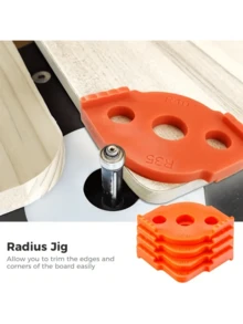 4packs Corner Radius Fixture Router Template, Fixture Radius Bend Angle, Routing Rounded Router - Orange - View 2