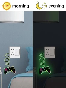1 miếng dán tường hình ổ cắm điện phát sáng trong bóng tối hình tay cầm chơi game, miếng dán, miếng dán tường, miếng dán vinyl trang trí nhà cửa, vật dụng trang trí mùa xuân làm mới ngôi nhà của bạn, miếng dán trang trí Rama quà tặng sinh nhật tốt nghiệp - Nhiều màu - Xem 5