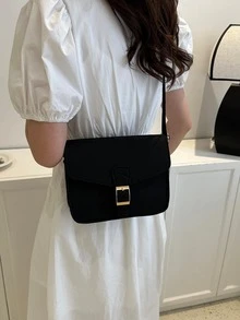 Khóa trang trí nắp túi vuông màu đen - màu đen - Xem 5