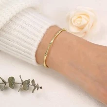 Twist thiết kế Cuff Bangle - Vàng - Xem 3