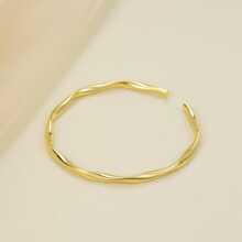 Twist thiết kế Cuff Bangle - Vàng - Xem 6