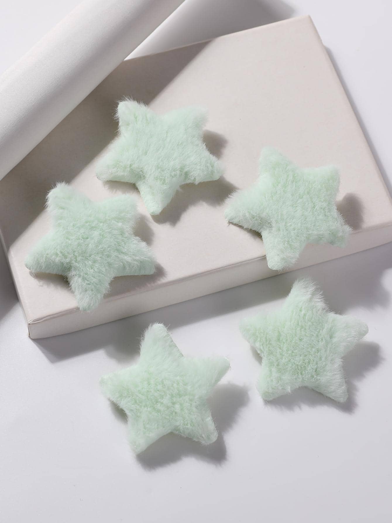 5 cái Kẹp tóc cá sấu trang trí ngôi sao - màu xanh lá - Xem 1