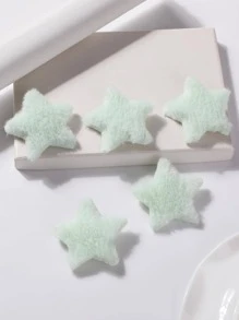 5 cái Kẹp tóc cá sấu trang trí ngôi sao - màu xanh lá - Xem 2