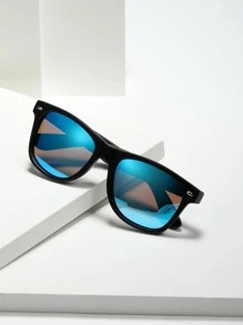 1 chiếc kính mát thời trang du lịch cổ điển dành cho nam, tròng kính câu cá, bản lề lò xo, đeo thoải mái, họa tiết vân gỗ in nước, thích hợp để câu cá, đạp xe, đi bộ đường dài dưới ánh nắng mặt trời mùa hè, ngoài trời, bề mặt gọng mờ (không dùng để đọc trên màn hình LED), [Bao gồm dây đeo và khăn lau kính] (Vân gỗ in nước/Vật liệu gỗ không phải tự nhiên) - Màu xanh nhạt - Xem 2