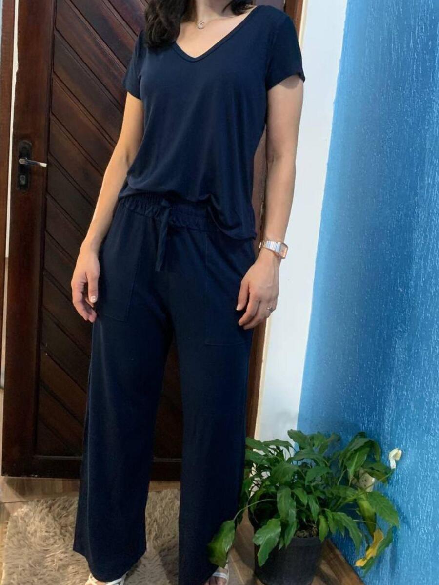 Women Two-piece Outfits - 藏蓝色 - 查看 1