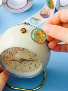 1卷卡通動物和標語圖案貼紙 - 彩色 - 查看 5