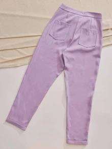 Women Pants - Lilac Purple - View 2