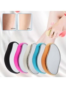 1 dụng cụ tẩy lông không đau vật lý ngẫu nhiên có nắp bảo vệ bằng kính nano, máy tẩy lông bằng thủy tinh pha lê sạc và mài bằng nước thủ công, dụng cụ chăm sóc cá nhân thân thiện với da và có thể tái sử dụng, máy tẩy lông cơ thể dễ vệ sinh - Nhiều màu - Xem 10