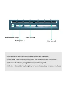 1 pieza Estante de cuchillo montado en la pared - Gris Claro - Ver 8