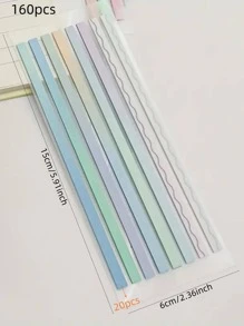 160 Chiếc Trong suốt Công cụ tô sáng Ruy băng Có thể tái sử dụng , Trong sáng Dính Đối với Chú thích Sách , Dài Làm nổi bật Điểm đánh dấu Chỉ mục , Ghi chú dính Thẩm mỹ Văn phòng Đồ dùng học tập - Nhiều màu - Xem 2