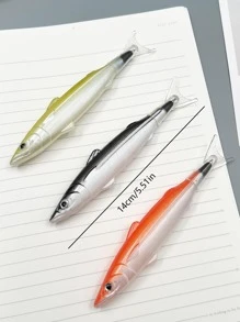 Bộ 3 Bút Bi Hình Con Cá, Bút Viết Cầm Tay Sáng Tạo Cho Trường Học, Văn Phòng - màu đen - Xem 2