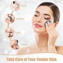 5pcs Bamboo Fiber Reusable Makeup Remover Pads - Grey - View 2