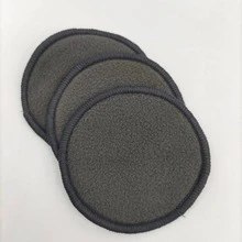 5pcs Bamboo Fiber Reusable Makeup Remover Pads - Grey - View 4