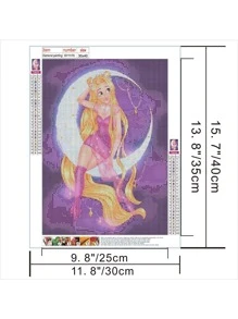 Cartoon Figure Graphic DIY Diamond Unframed Painting, Full Round Diamond Painting Kit, For Beginners - Multicolor - View 2
