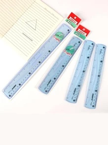 1把塑料尺，尺子 - 藍色 - 查看 1