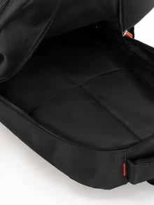 Mochila con estampado de letra con bolsillo delantero para negocio - Naranja - Ver 6