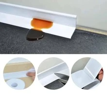 1roll PVC Sealing Strip, Simple Waterproof Multifunction Sealant Tape For Home - Black - View 5