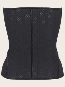 1入鉤眼運動束身衣腰部訓練器束身衣 - 黑色 - 查看 7