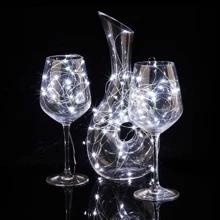 2入組1/2/3米銅線裝飾燈串，備有電池，10/20/30顆LED小仙燈，適用於家居、花園、露營、派對、婚禮、生日、庭院裝飾。 - 白色 - 查看 6