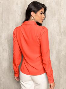 Women Blouses - 橘色 - 查看 2