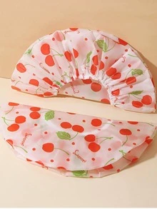 3pcs Bow & Heart Print Random Shower Cap - Multicolor - View 6