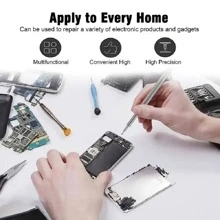 1set Carbon Steel Screwdriver Set, Simple 25 In 1 Multifunction Maintenance Tool Set For Household - Black - View 3