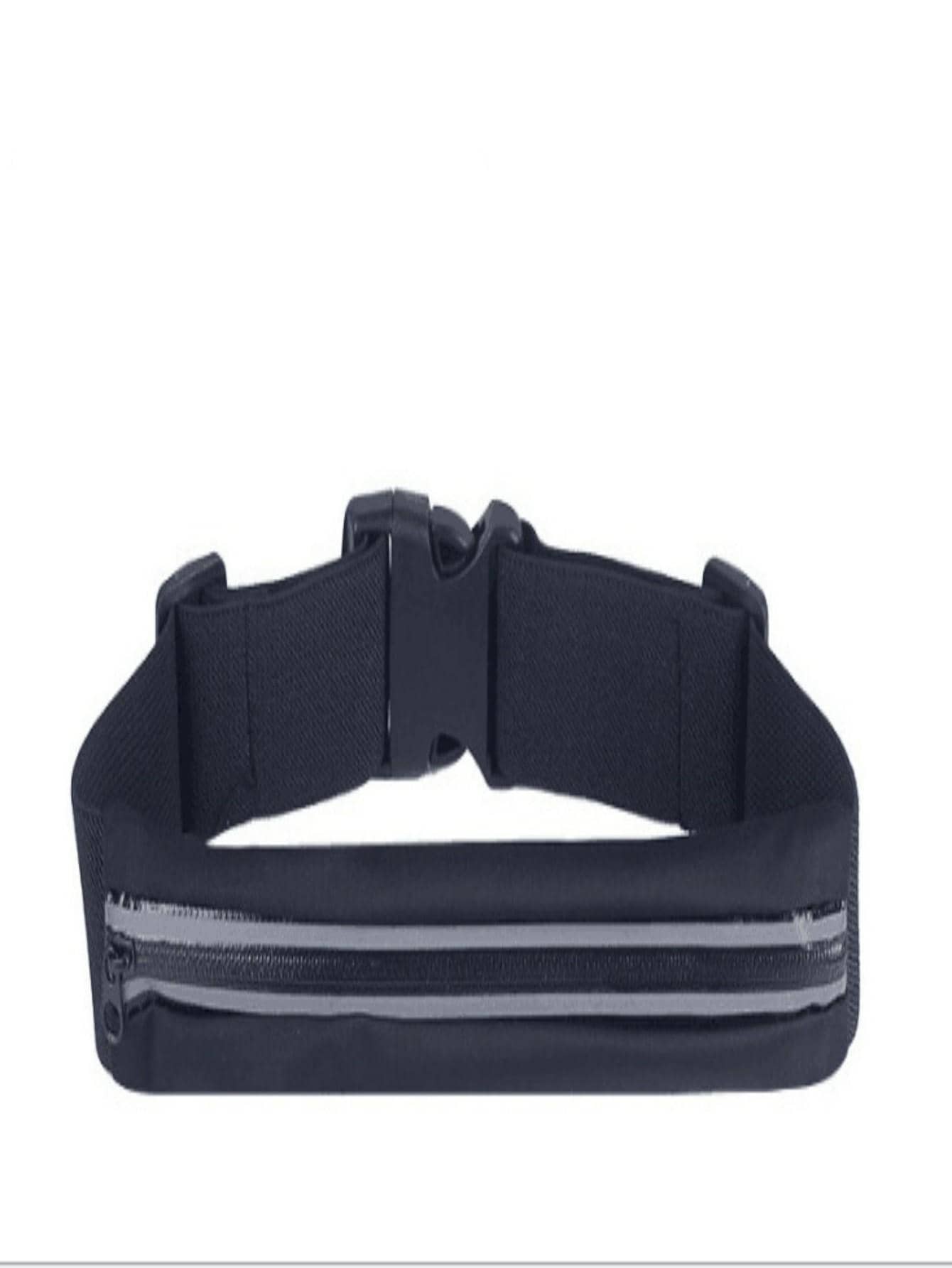 1pc Release Buckle Decor Reflective Polyamide Running Bag For Outdoor - Black - View 1