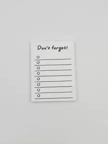 Mini Basic Memo Pad Di động 50 tờ Giấy Wish Check List To Do Note Office School - màu nâu - Xem 1