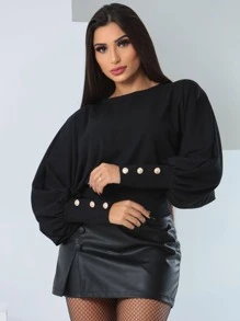 Women Blouses - 黑色 - 查看 1