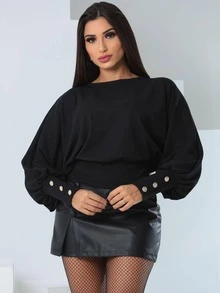 Women Blouses - 黑色 - 查看 2