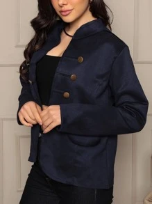 Women Coats - 藏蓝色 - 查看 4