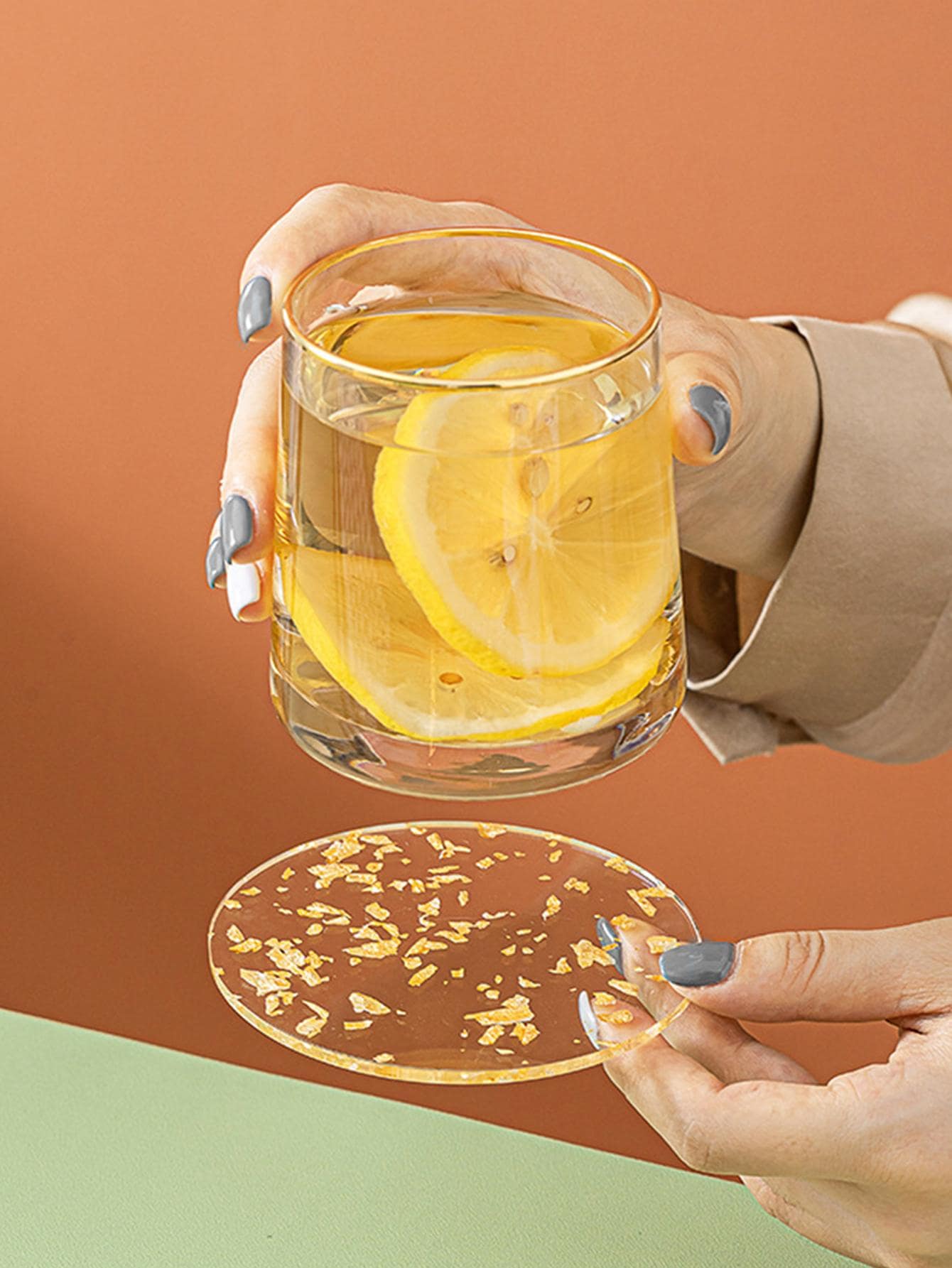 1入組金屬質感杯墊