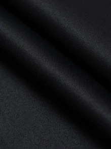 1 件纯色窗帘，遮光隔热窗帘，适用于客厅卧室，无需钻孔安装，粘贴式窗帘布 - 黑色 - 查看 9