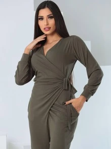 Women Jumpsuits - xanh quân đội - Xem 1