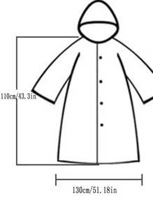 1入組中性黑色遠足多功能雨衣,通用透明雨衣,女士後背包雨衣,防水野營遠足斗篷雨衣 - 黑色 - 查看 8