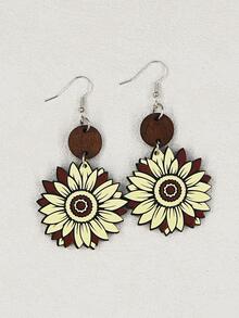 2入組向日葵耳墜 - 彩色 - 查看 2
