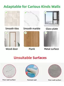 Gancho invisible para marco de imagen transparente con adhesivo fuerte no perforante, 1/10 piezas, paquete de 10 piezas - transparente - Ver 9