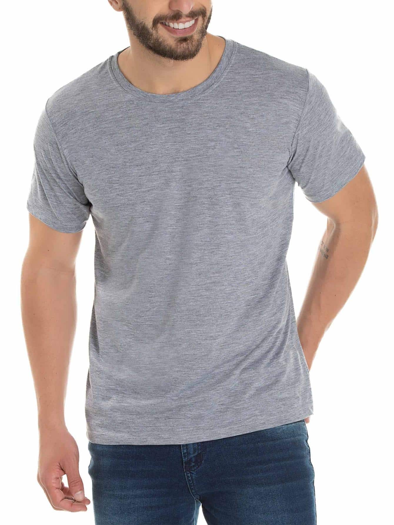 Men T-Shirts & Tanks - 灰色 - 查看 1