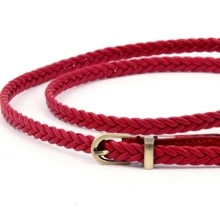 女性字母扣飾波西m亞編織腰帶適用於衣物裝飾