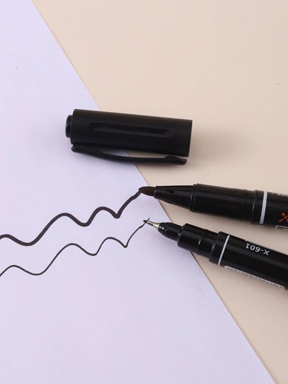 2 Peças Carta Gráfica Marcador Simples Multiuso Marcador Permanente Para Escola Estudante