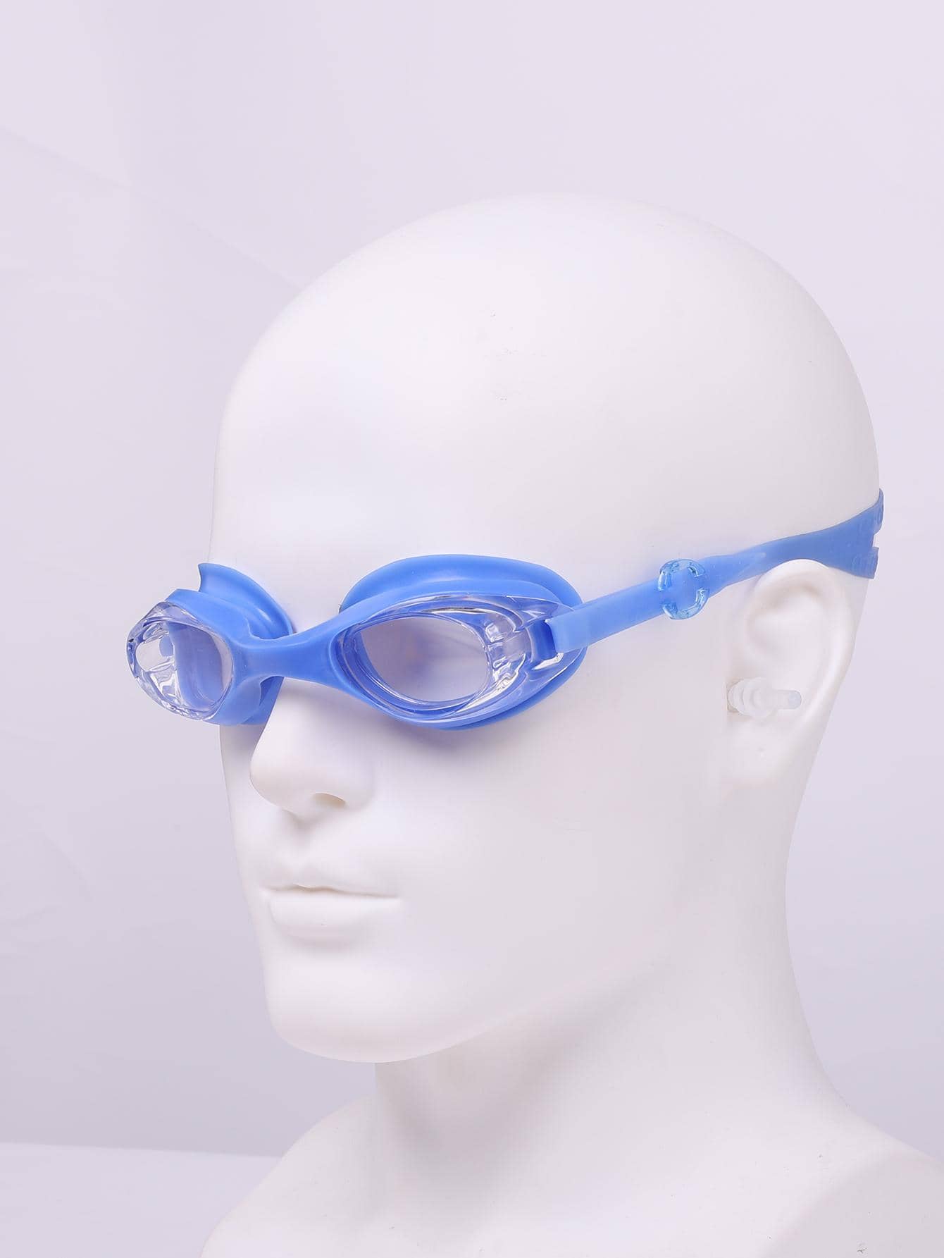 防霧泳鏡和耳朵 - 寶藍色 - 查看 1