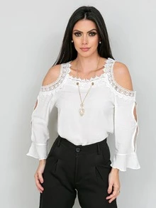 Women Blouses - White - View 3