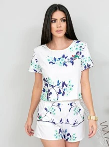 Women Two-piece Outfits - Green - View 1