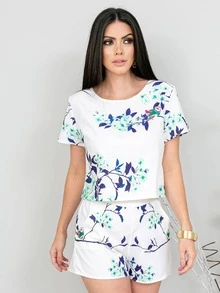 Women Two-piece Outfits - Green - View 3